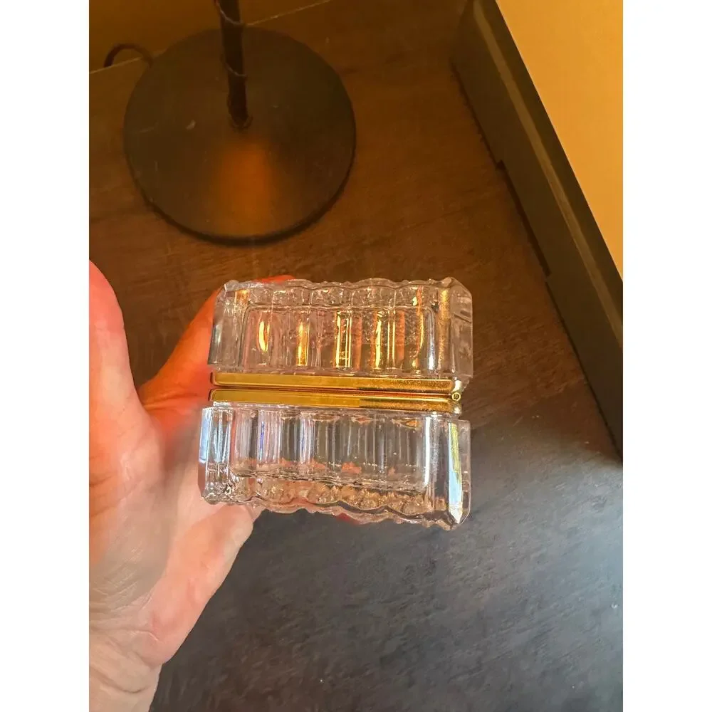 VINTAGE WESTMINSTER CRYSTAL BACCARAT STYLE TRINKET BOX - Picture 5 of 6